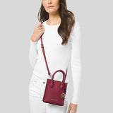 Michael Kors Mercer Extra-Small Pebbled Leather Crossbody Bag Mulberry 35S1GM9T0L