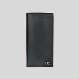Salvatore Ferragamo Men's Calf Leather Slim Long Wallet Black 0753003