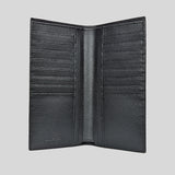 Salvatore Ferragamo Men's Calf Leather Slim Long Wallet Black 0753003