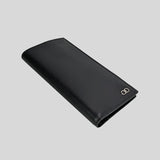 Salvatore Ferragamo Men's Calf Leather Slim Long Wallet Black 0753003