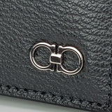 Salvatore Ferragamo Men's Calf Leather Slim Long Wallet Black 0753003
