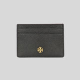 Tory Burch Emerson Leather Slim Card Case 52904 Black