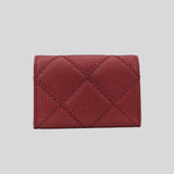 Tory Burch Willa Quilted Leather Card Case Redstone 87866