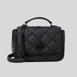 Tory Burch Matte Willa Mini Top Handle Bag Black on Black 87872 lussocitta lusso citta