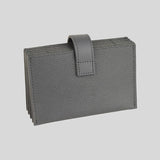 CELINE Accordion Card Holder In Grained Calfskin Medium Grey 10B693