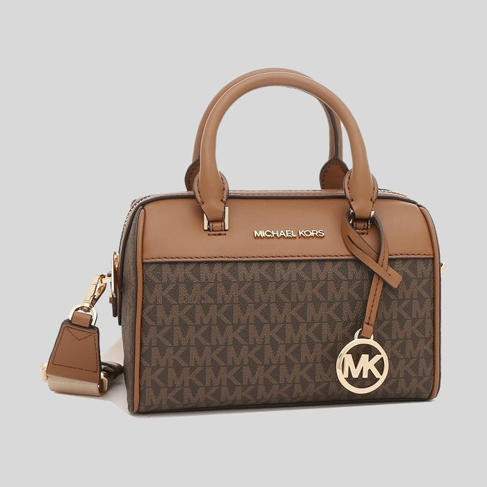 Michael Kors Jet Set Jacquard Signature Travel Duffle Bag  eBay