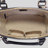 GUCCI Micro GG Leather Dome Crossbody Bag Black 449663
