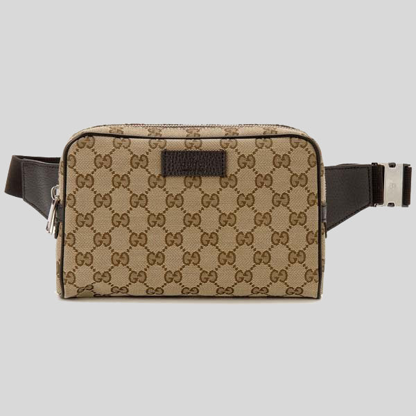 GUCCI Signature GG Canvas Unisex Waist Belt Bag Beige 449174 lussocitta lusso citta