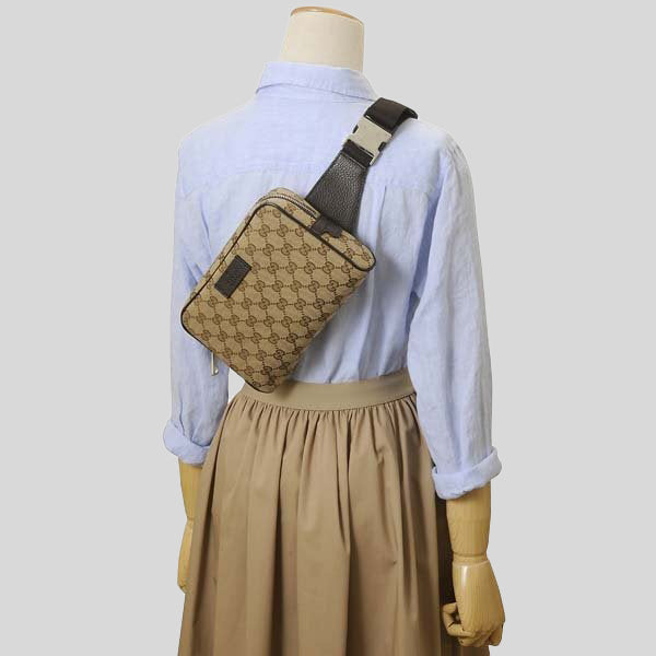 Gucci Original GG Guccissima Canvas Beige Fanny Pack Belt Bag