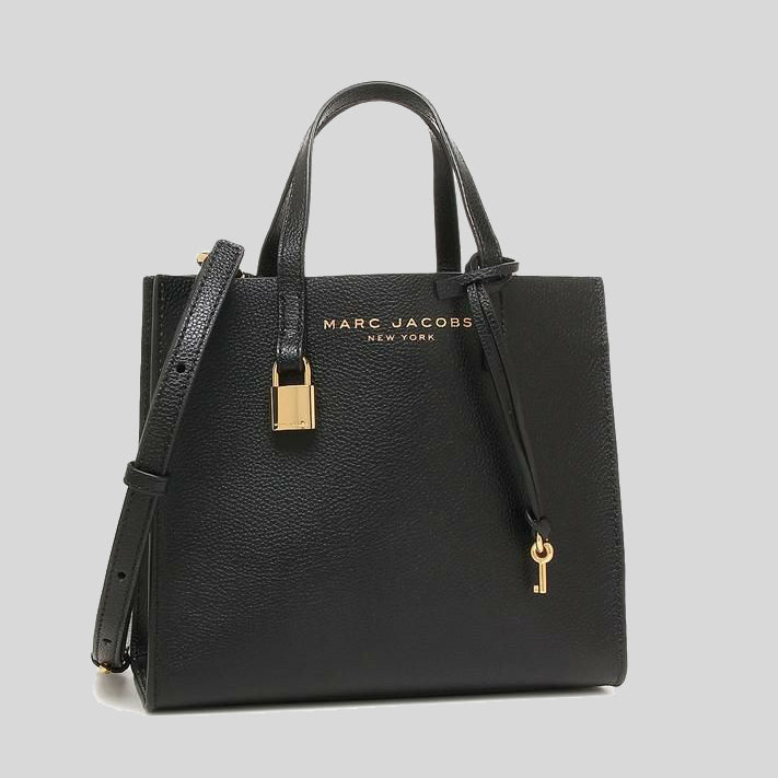 Marc Jacobs Mini Grind Coated Leather Tote Black M0015685