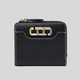 Marc Jacobs THE J Link Mini Compact Zip Wallet Black M0017024 lussocitta lusso città