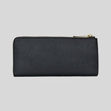 Michael Kors Jet Set Travel Large Saffiano Leather Quarter-Zip Wallet Black 35T6GTVE3L