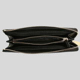 Michael Kors Jet Set Travel Large Saffiano Leather Quarter-Zip Wallet Black 35T6GTVE3L