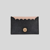Salvatore Ferragamo Women's Calf Leather Card Holder Black Pink 0700245 lussocitta lusso citta