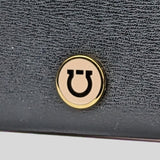 Salvatore Ferragamo Women's Calf Leather Card Holder Black Pink 0700245