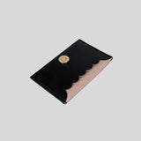 Salvatore Ferragamo Women's Calf Leather Card Holder Black Pink 0700245