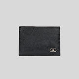 Salvatore Ferragamo Men's Calf Leather Card Holder Black 0752997 lussocitta lusso citta
