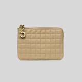CELINE Small Quilted Pouch With "C" Charm Zip 10B823 Nude lussocitta lusso citta