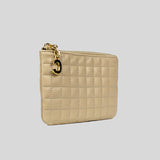 CELINE Small Quilted Pouch With "C" Charm Zip 10B823 Nude