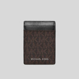 Michael Kors Money Clip Card Case In Gifting Box Set Brown 37H9LGFD1B