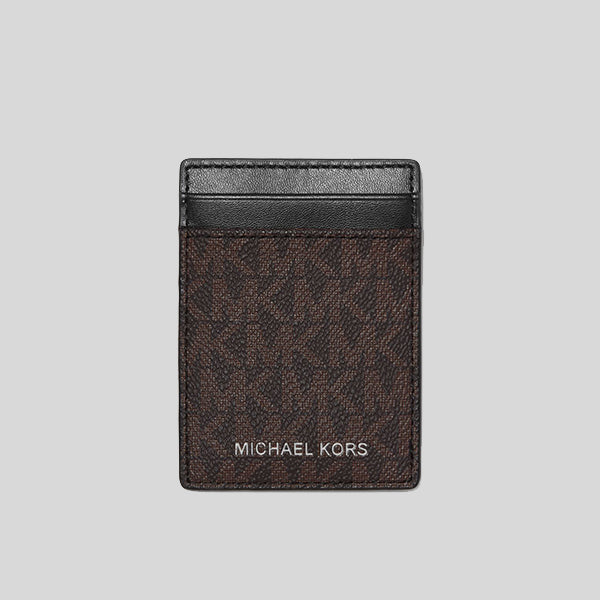 Michael Kors Money Clip Card Case In Gifting Box Set Brown 37H9LGFD1B