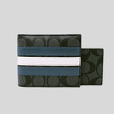 Coach 3-in-1 Wallet In Signature Canvas With Varsity Stripe 3008