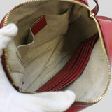 GUCCI Red Leather Beige Canvas GG BREE Crossbody Camera Bag 449413