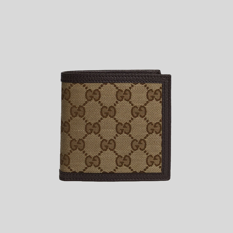 GUCCI Men's Signature Bifold Wallet With Coin Compartment 150413