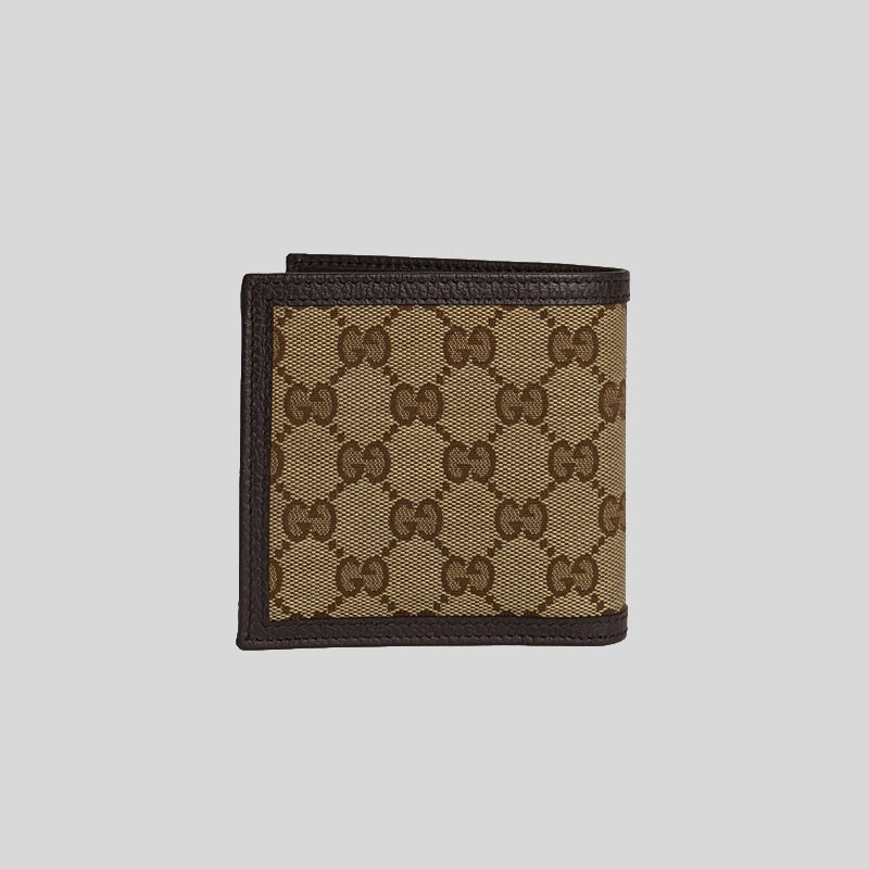 GUCCI Men's Signature Bifold Wallet With Coin Compartment 150413