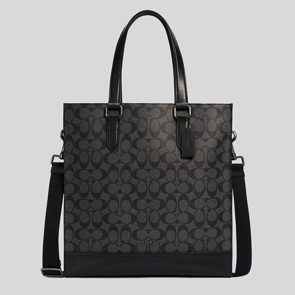 Coach Graham Structured Tote In Signature Canvas Black C3232