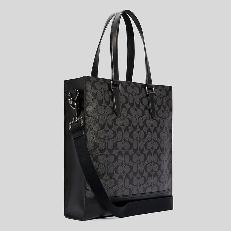 Coach Graham Structured Tote In Signature Canvas Black C3232