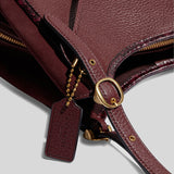 Coach Lori Shoulder Bag With Snakeskin Detail Wine C5266