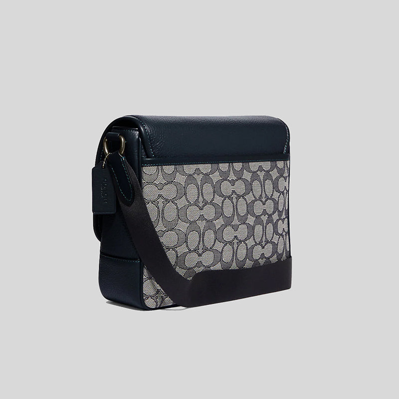 COACH Sprint Map Bag 25 In Signature Jacquard Navy Midnight CE534