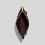 COACH Mini Rowan File Bag In Signature Canvas Brown Black CF340