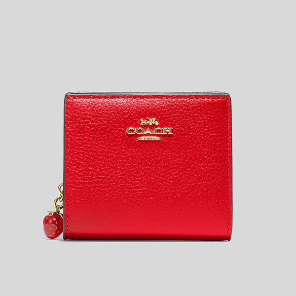 Coach Snap Wallet With Strawberry Electric Red CH350 LussoCitta