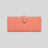 Coach Crossgrain Leather Slim Wallet Light Coral CH410