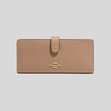 Coach Crossgrain Leather Slim Wallet Taupe CH410