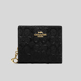 Coach Snap Wallet In Signature Leather Black CH594