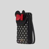 Disney X Kate Spade New York Minnie Mouse North South Flap Phone Crossbody Bag Black K4830
