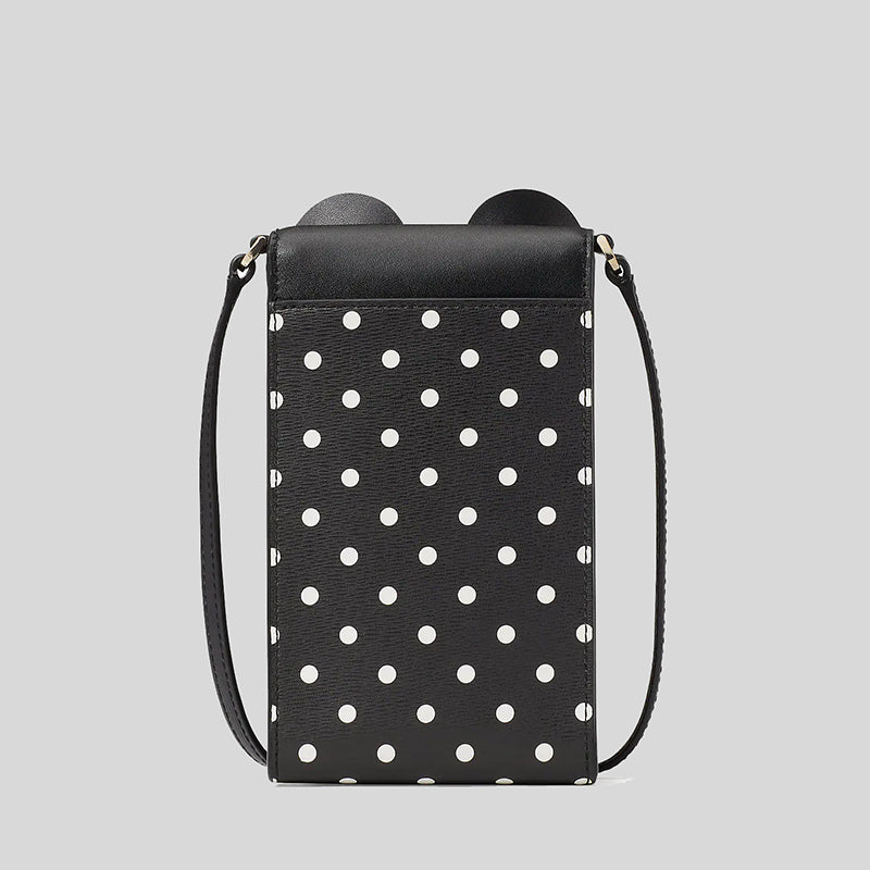 Disney X Kate Spade New York Minnie Mouse North South Flap Phone Crossbody Bag Black K4830
