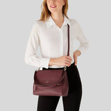 Kate Spade Leila Medium Flap Shoulder Bag Cherrywood K6029