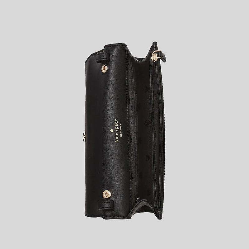 Kate Spade Perry Leather Crossbody Bag Black K8709