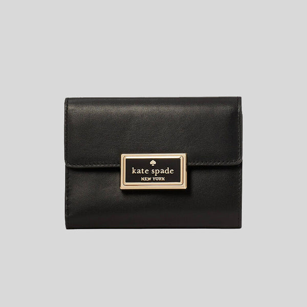 KATE SPADE Reegan Medium Flap Wallet Black KA599 – LussoCitta