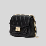 Kate Spade Carey Smooth Quilted Leather Small Flap Shoulder Bag Black KA767