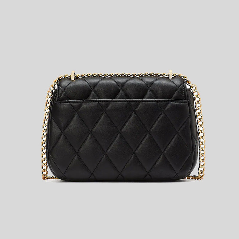 Kate Spade Carey Smooth Quilted Leather Small Flap Shoulder Bag Black KA767