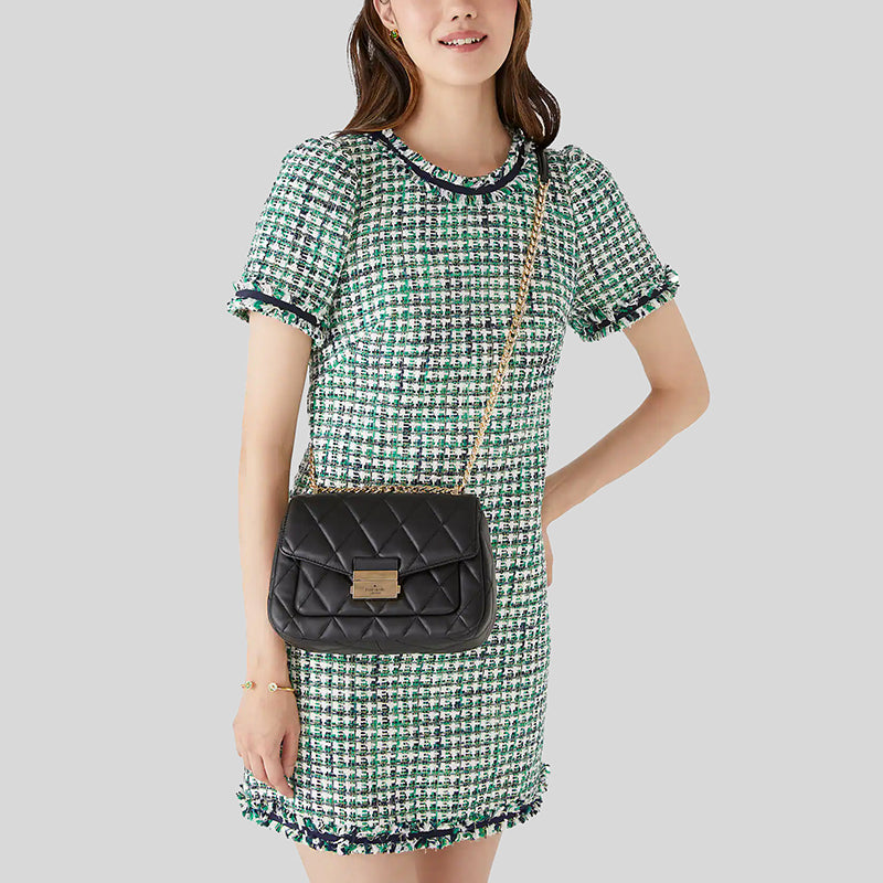 Quilted leather clearance small shoulder bag