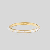 KATE SPADE Spot The Spade Enamel Hinged Bangle White O0RU2565