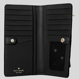 Kate Spade Staci Large Slim Bifold Wallet Black WLR00145
