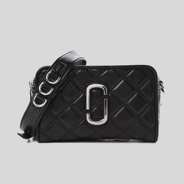 Marc Jacobs Black 'The Quilted Softshot' 21 Bag