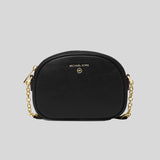 Michael Kors Jet Set Charm Small Pebbled Leather Crossbody Bag Black 32F2GT9C0L